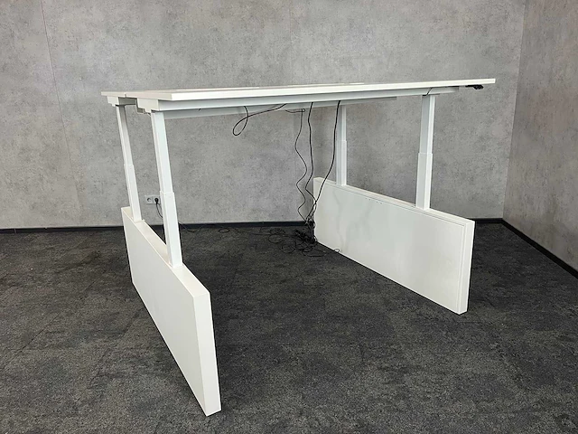 Wit elektrische zit-sta duo bureau 160x77 - afbeelding 2 van  17