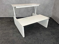 Wit elektrische zit-sta duo bureau 160x77