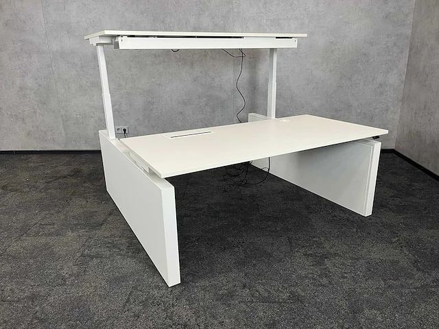 Wit elektrische zit-sta duo bureau 160x77 - afbeelding 11 van  17