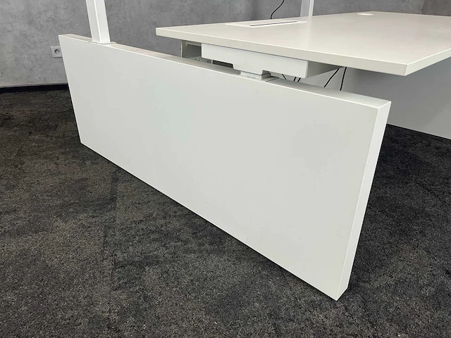 Wit elektrische zit-sta duo bureau 160x77 - afbeelding 8 van  13