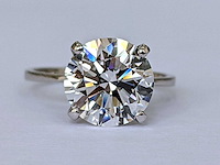 Wit gouden ring met diamant 5,06 crt. - afbeelding 7 van  9