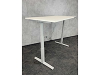 Wit/ grijs elektrische zit-sta bureau 160x80 - afbeelding 9 van  10