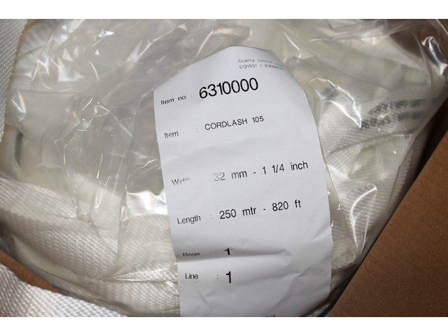 Wit koord 32mm 250 mtr cordlesh 105 - afbeelding 3 van  5