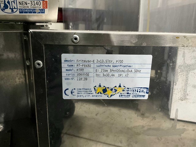 Witech p7-fek80 friteuse - afbeelding 5 van  6