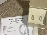 Witgoud oorbellen - 0,71ct diamant - afbeelding 3 van  3