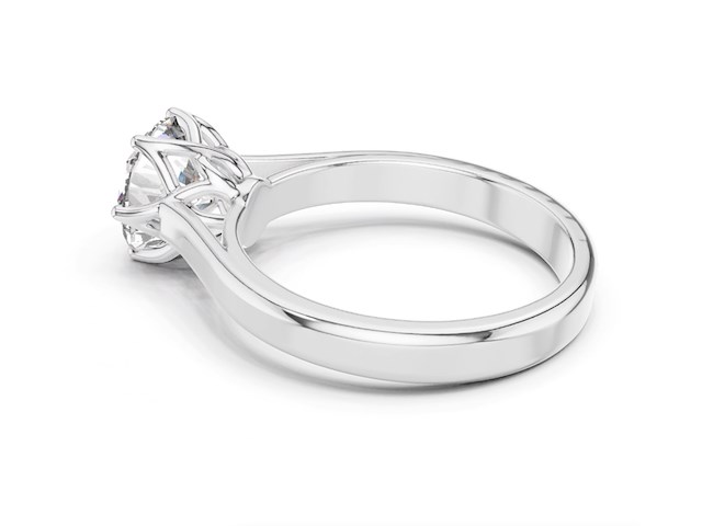 Witgoud ring - 1.00ct diamant ( igi gecertificeerd ) - afbeelding 1 van  8