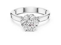 Witgoud ring - 1.00ct diamant ( igi gecertificeerd ) - afbeelding 3 van  8
