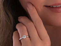 Witgoud ring - 1.00ct diamant ( igi gecertificeerd ) - afbeelding 4 van  8