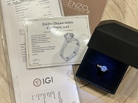 Witgoud ring - 1.00ct diamant ( igi gecertificeerd ) - afbeelding 8 van  8
