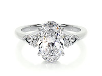 Witgoud ring - 3.10ct diamant ( igi gecertificeerd ) - afbeelding 1 van  7