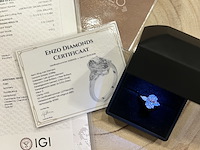 Witgoud ring - 3.10ct diamant ( igi gecertificeerd ) - afbeelding 7 van  7