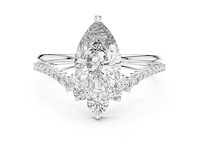 Witgoud ringen met 2.42ct diamant ( igi gecertificeerd ) - afbeelding 1 van  7