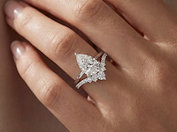 Witgoud ringen met 2.42ct diamant ( igi gecertificeerd ) - afbeelding 3 van  7