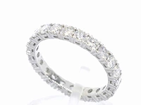 Witgouden alliance ring briljant 2.00 ct - afbeelding 4 van  10