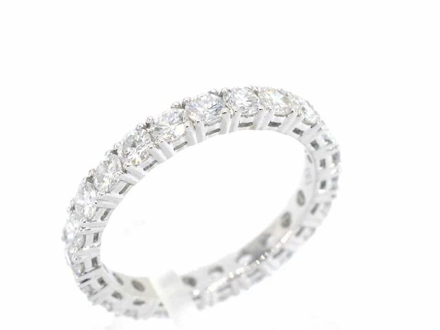Witgouden alliance ring briljant 2.00 ct - afbeelding 5 van  10