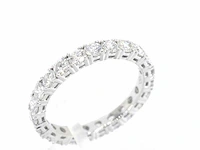 Witgouden alliance ring briljant 2.00 ct - afbeelding 5 van  10