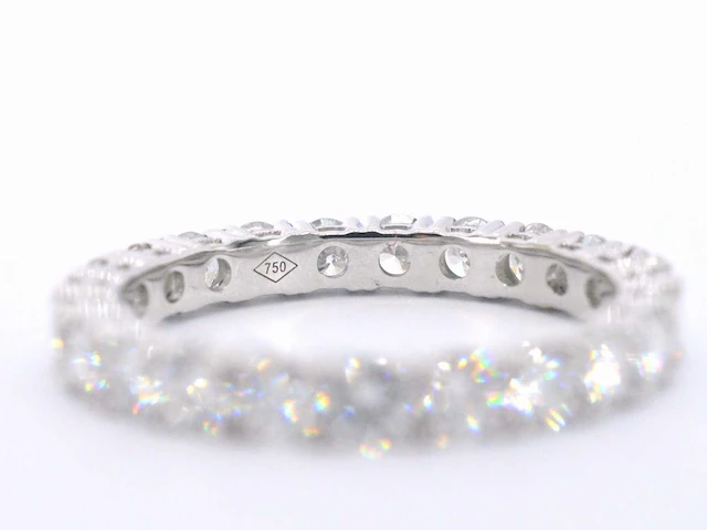 Witgouden alliance ring briljant 2.00 ct - afbeelding 10 van  10