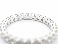 Witgouden alliance ring briljant - afbeelding 7 van  8