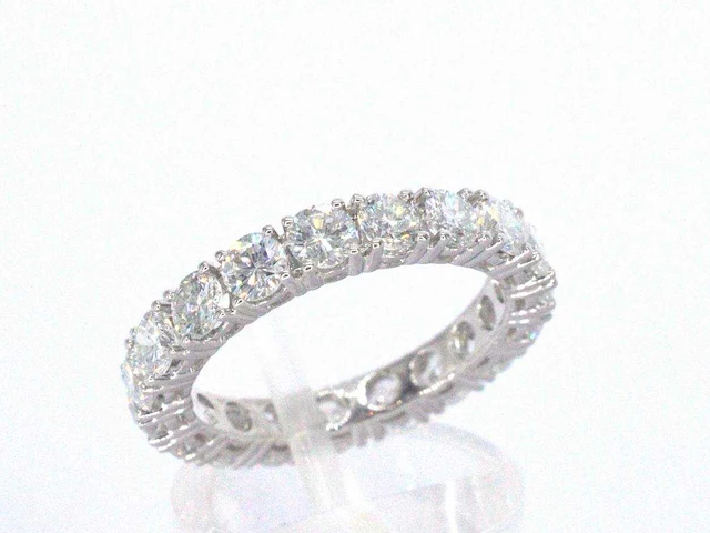 Witgouden alliance ring diamant 3.00 ct - afbeelding 4 van  10