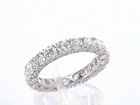 Witgouden alliance ring diamant 3.00 ct - afbeelding 4 van  10