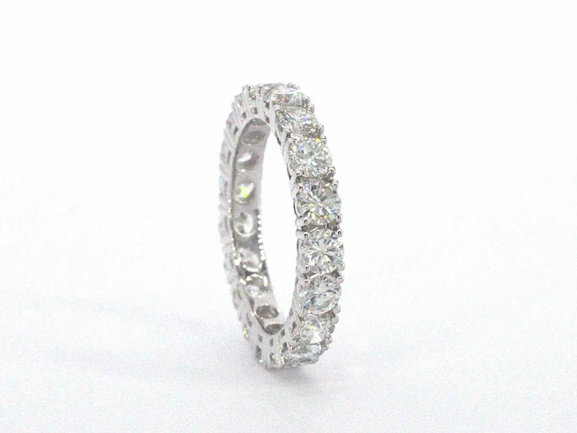 Witgouden alliance ring diamant 3.00 ct - afbeelding 5 van  10