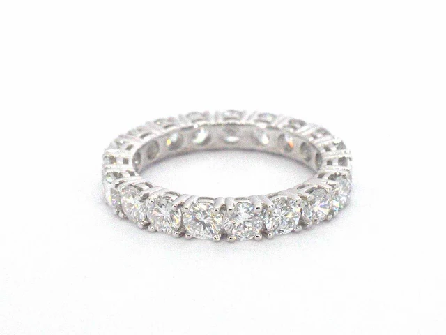 Witgouden alliance ring diamant 3.00 ct - afbeelding 6 van  10
