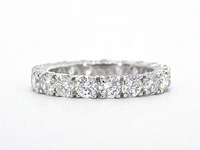 Witgouden alliance ring diamant 3.00 ct - afbeelding 7 van  10