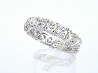 Witgouden alliance ring diamant 4.00 ct - afbeelding 5 van  10