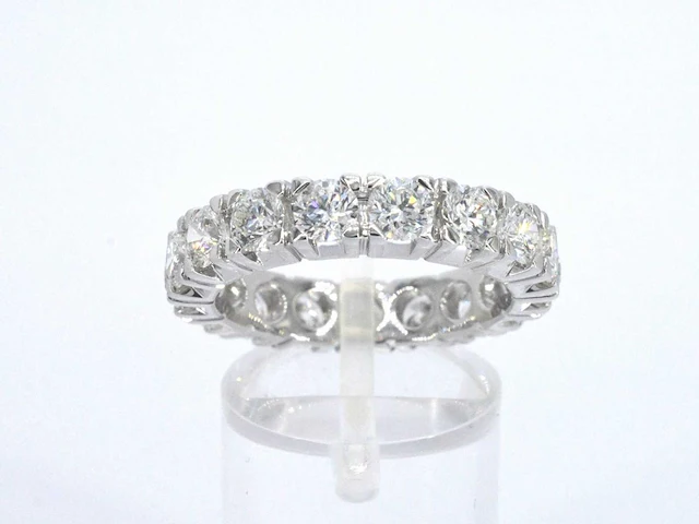 Witgouden alliance ring diamant 4.00 ct - afbeelding 6 van  10