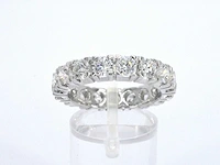 Witgouden alliance ring diamant 4.00 ct - afbeelding 6 van  10