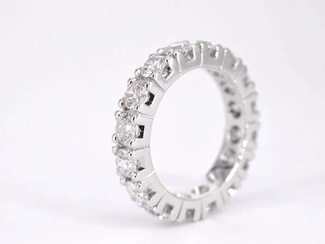 Witgouden alliance ring diamant - afbeelding 5 van  10