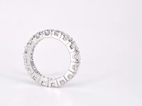 Witgouden alliance ring diamant - afbeelding 6 van  10