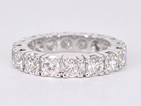 Witgouden alliance ring diamant - afbeelding 9 van  10