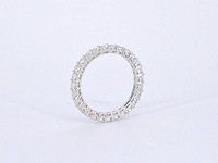 Witgouden alliance ring met briljant geslepen diamant - afbeelding 9 van  10