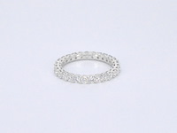 Witgouden alliance ring met briljant geslepen diamant - afbeelding 8 van  11