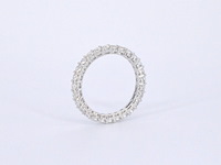 Witgouden alliance ring met briljant geslepen diamant - afbeelding 9 van  11