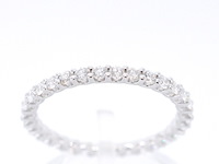 Witgouden alliance ring met briljant geslepen diamant