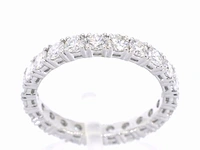 Witgouden alliance ring met briljant geslepen diamant