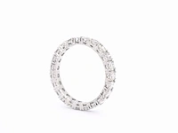 Witgouden alliance ring met briljant geslepen diamant - afbeelding 5 van  9