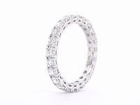 Witgouden alliance ring met briljant geslepen diamant - afbeelding 8 van  9