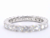 Witgouden alliance ring met briljant geslepen diamant - afbeelding 9 van  9