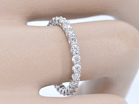 Witgouden alliance ring met briljant geslepen diamant - afbeelding 3 van  10
