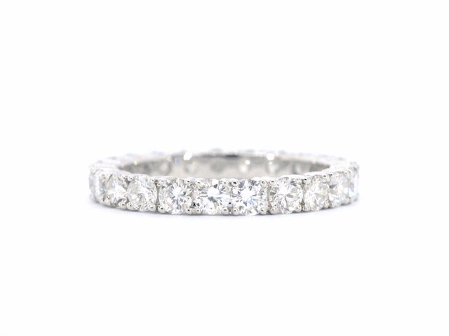 Witgouden alliance ring met briljant geslepen diamant - afbeelding 8 van  11