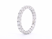 Witgouden alliance ring met briljant geslepen diamant - afbeelding 10 van  11