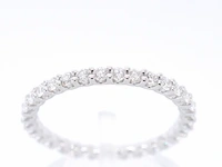 Witgouden alliance ring met briljant geslepen diamant
