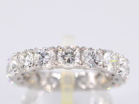 Witgouden alliance ring met diamanten 4.50 carat - afbeelding 1 van  9