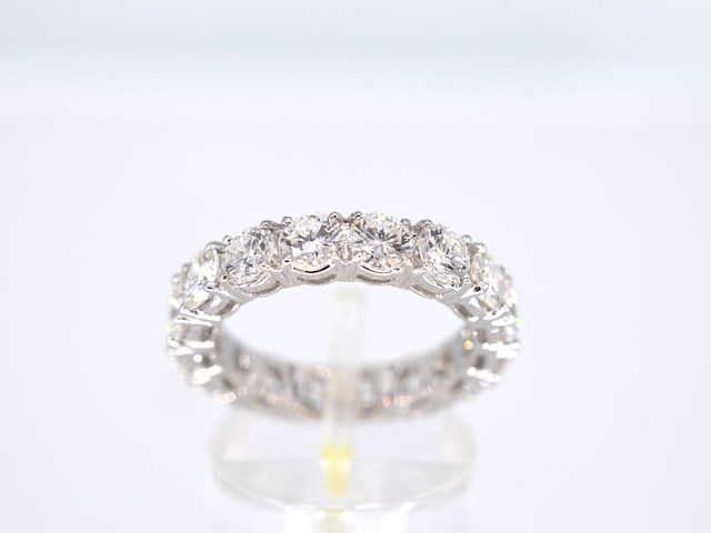 Witgouden alliance ring met diamanten 4.50 carat - afbeelding 3 van  9