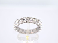 Witgouden alliance ring met diamanten 4.50 carat - afbeelding 3 van  9