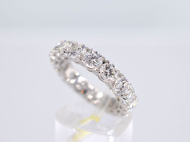 Witgouden alliance ring met diamanten 4.50 carat - afbeelding 5 van  9