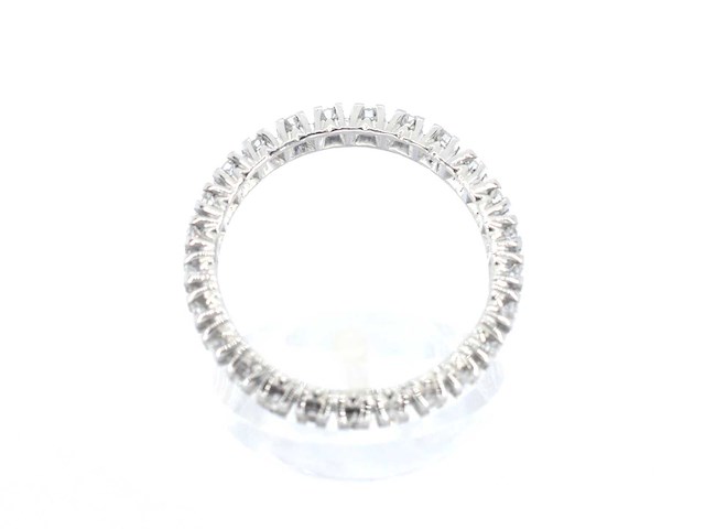 Witgouden alliance ring met diamanten - afbeelding 5 van  6